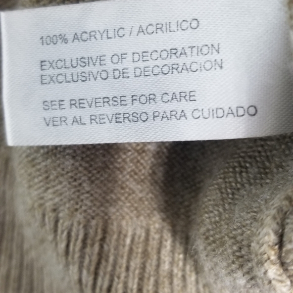 Debbie Morgan Long Sleeve Sweater with Studded Rhinestone Neckline. Size Large. - Picture 4 of 6